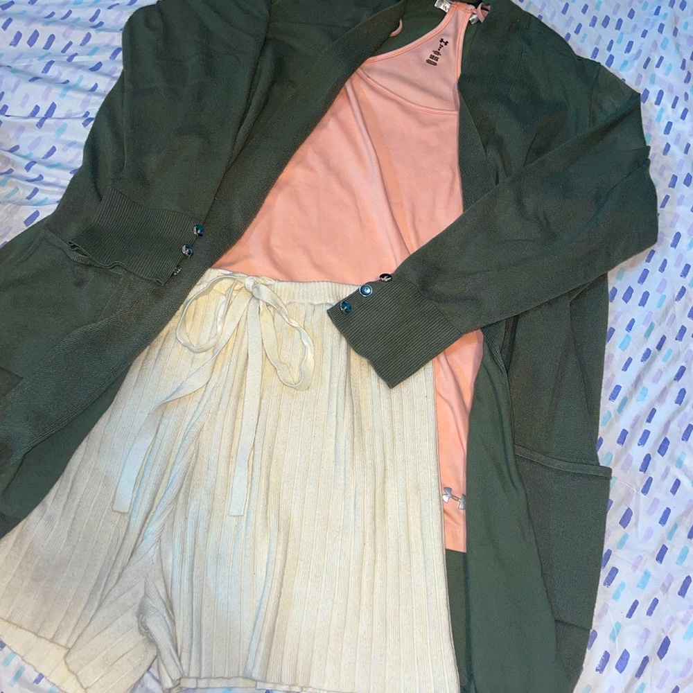 Green cardigan